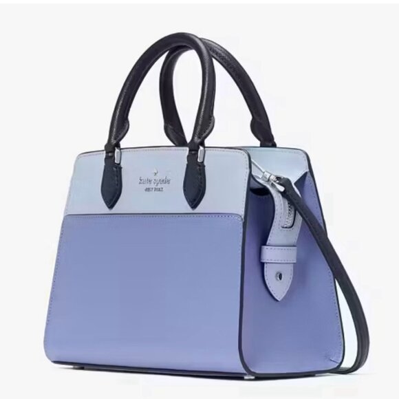 ♠️ NWOT Kate Spade Madison Small Satchel Purple/Lavender color block MSRP 429 ♠️ - Picture 6 of 9